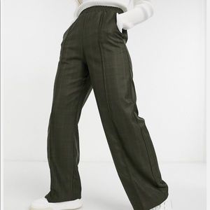 ASOS weekend dad suit trackpant in khaki green